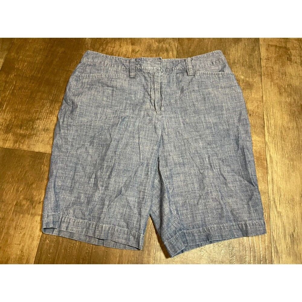 Lands' End Shorts Womens Size 4 Blue Mid Rise